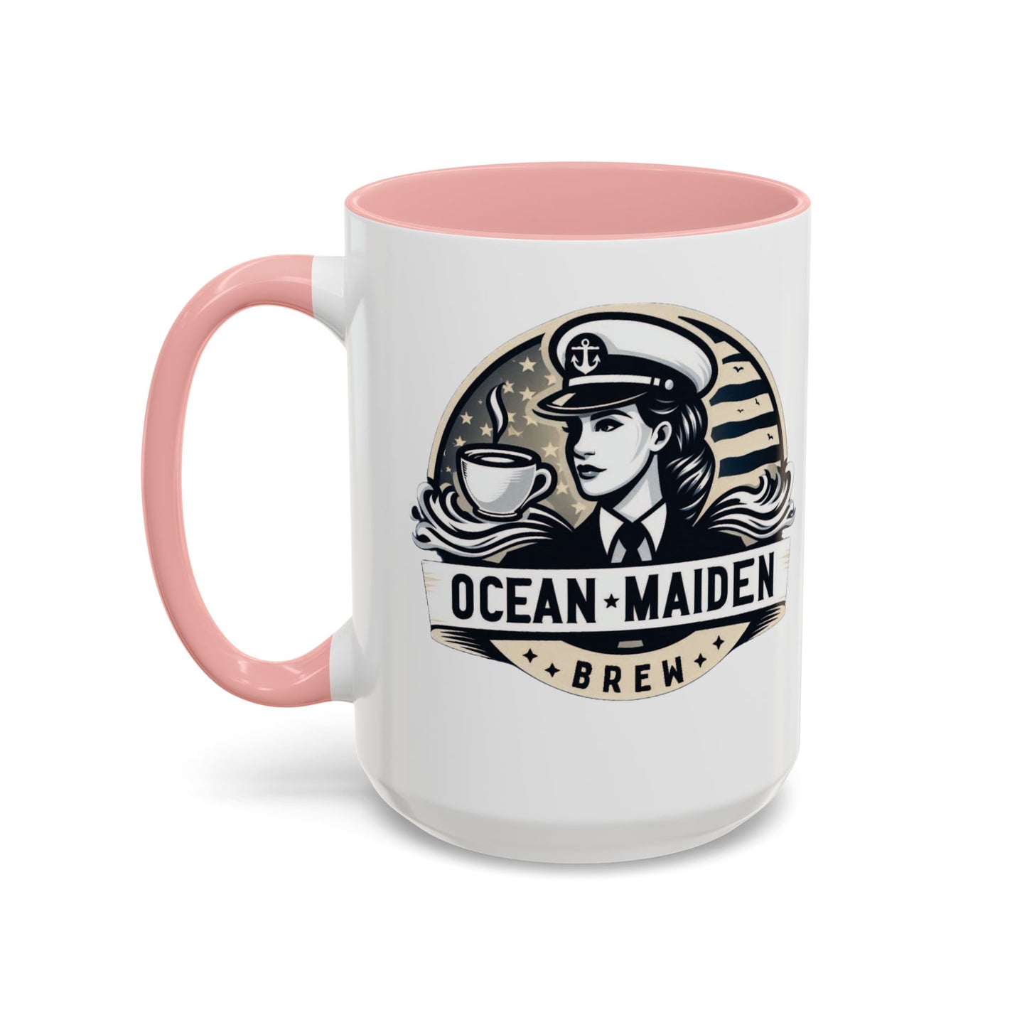 Ocean Maiden Brew Accent Coffee Mug - Nautical Inspired Gift for Coffee Lovers